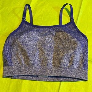 Gymshark Flex Strappy Women SMALL Padded Stretch Purple Marl Sport Bra